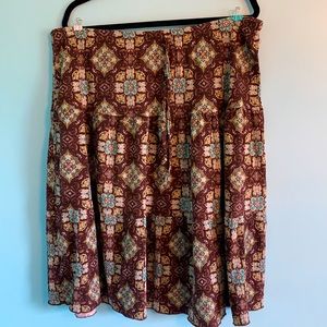 Mind Games Tiered skirt Size 18 in brown & teal